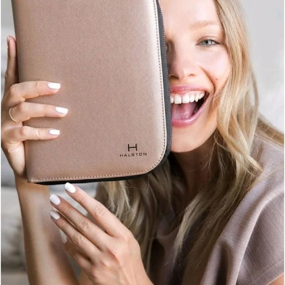 Rose Gold H Halston Jewelry Travel Organizer Case Portfolio
